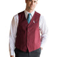 Men's Six-Pocket Polyester Vest - 4490 - Burgundy