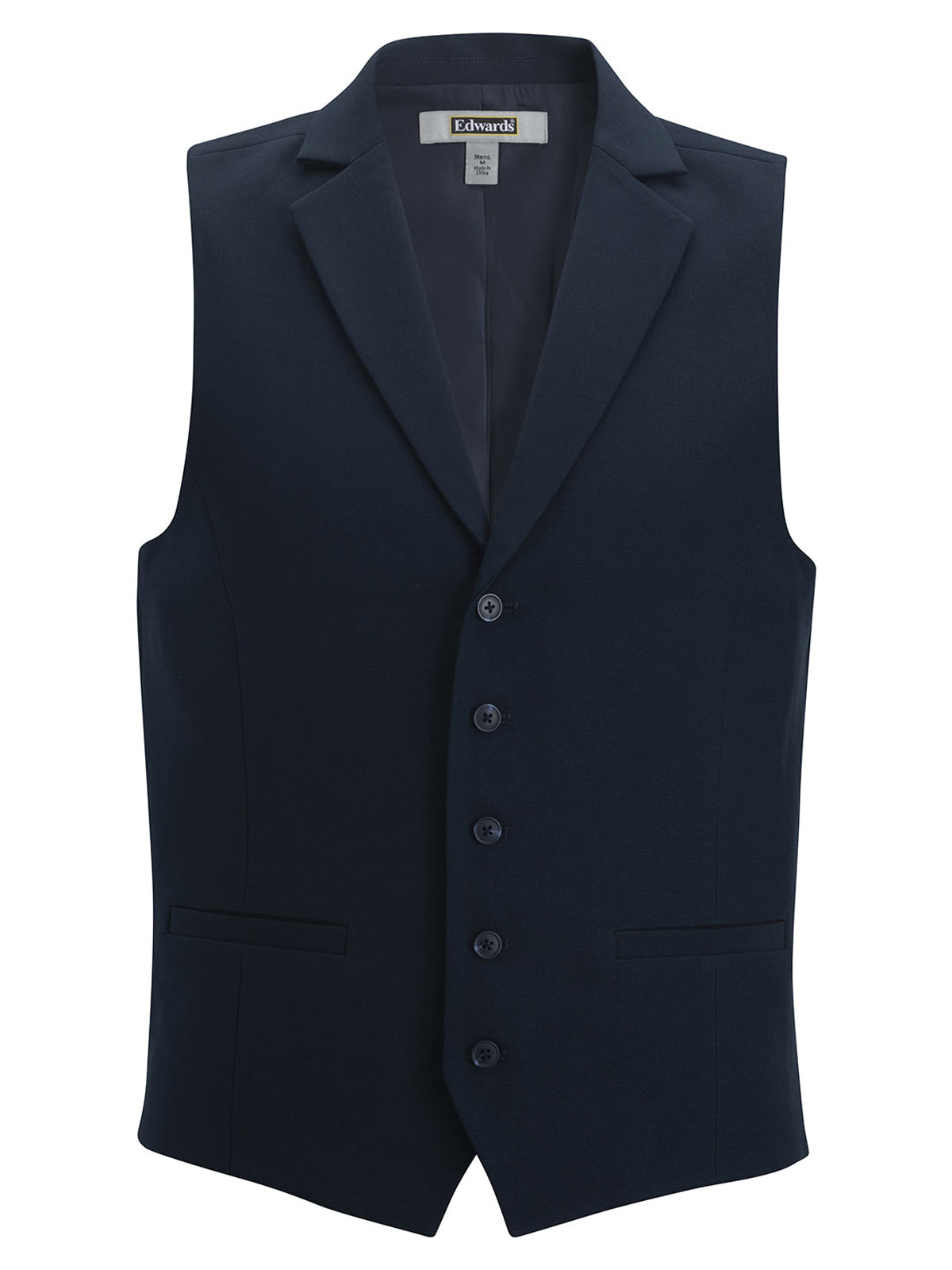 Men's Two-Pocket Dress Lapel Vest - 4496 - Dark Navy