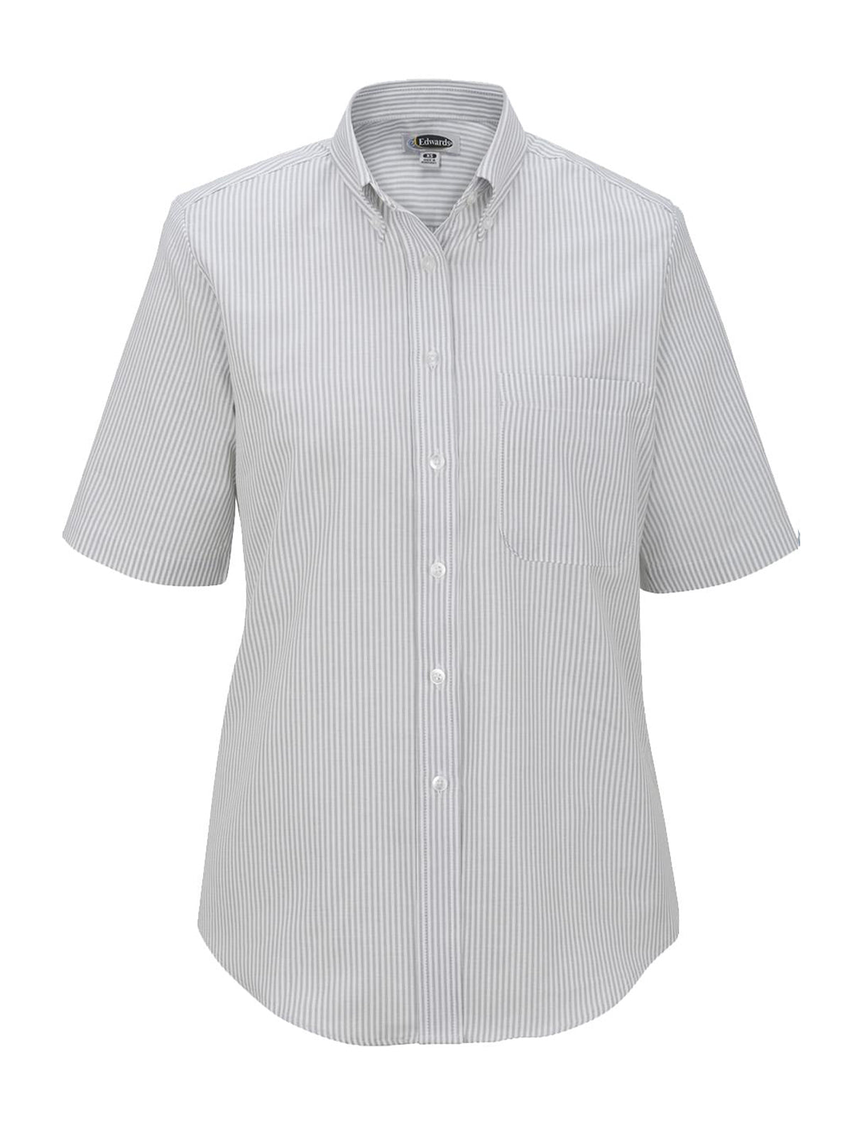 Women's Short Sleeve Easy Care Shirt - 5027 - Grey Stripe
