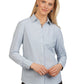 Women's Long Sleeve Shirt - 5272 - Bright Navy Microcheck