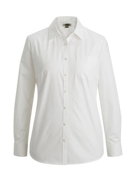 Women's 1-Pocket Essential Broadcloth Shirt - 5354 - White