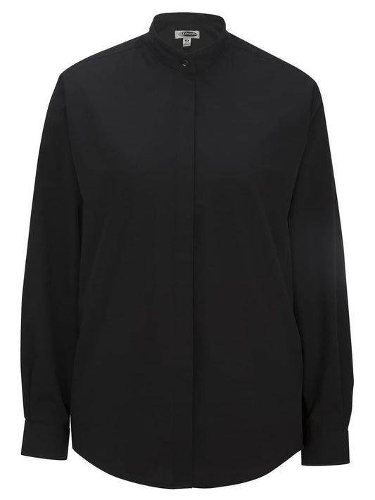 Women's Banded Collar Shirt - 5396 - Black