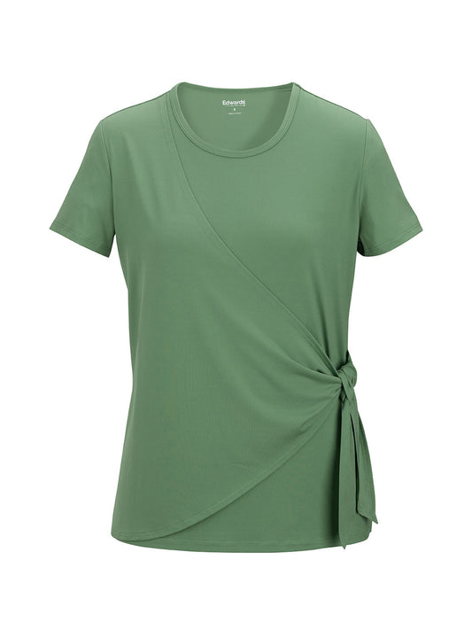 Women's Pocketless Soft Wrap Blouse - 5428 - Sage