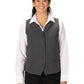 Women's Two-Pocket Ottoman Trim Vest - 7398 - Steel Grey
