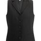 Women's Two-Pocket Dress Lapel Vest - 7496 - Black