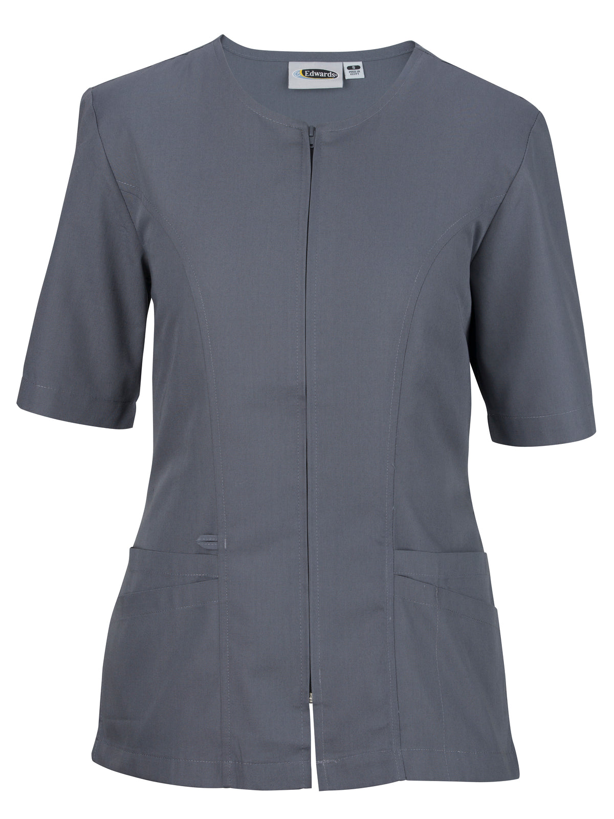 Women's Zip-Front Housekeeping Smock Shirt