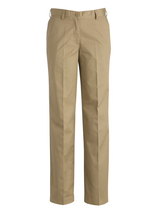 Women's Four-Pocket Chino Flat Front Pant - 8537 - Tan