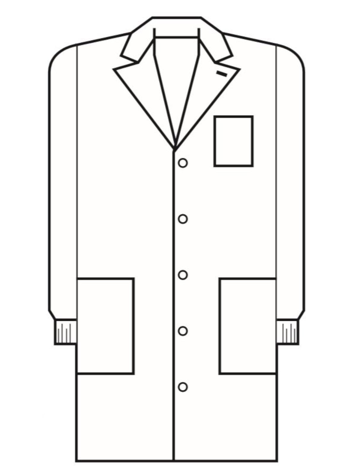 Unisex Three-Pocket 40" Full-Length Lab Coat