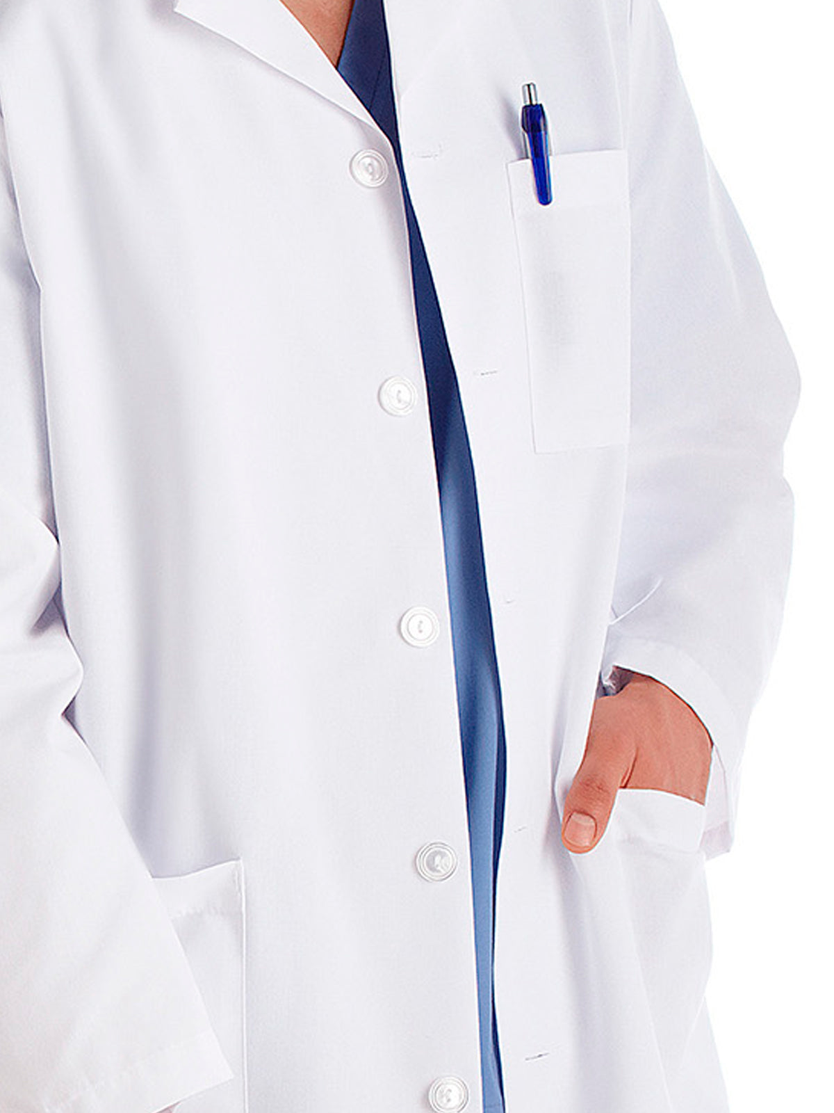 Men's Three-Pocket 38" Full-Length Lab Coat