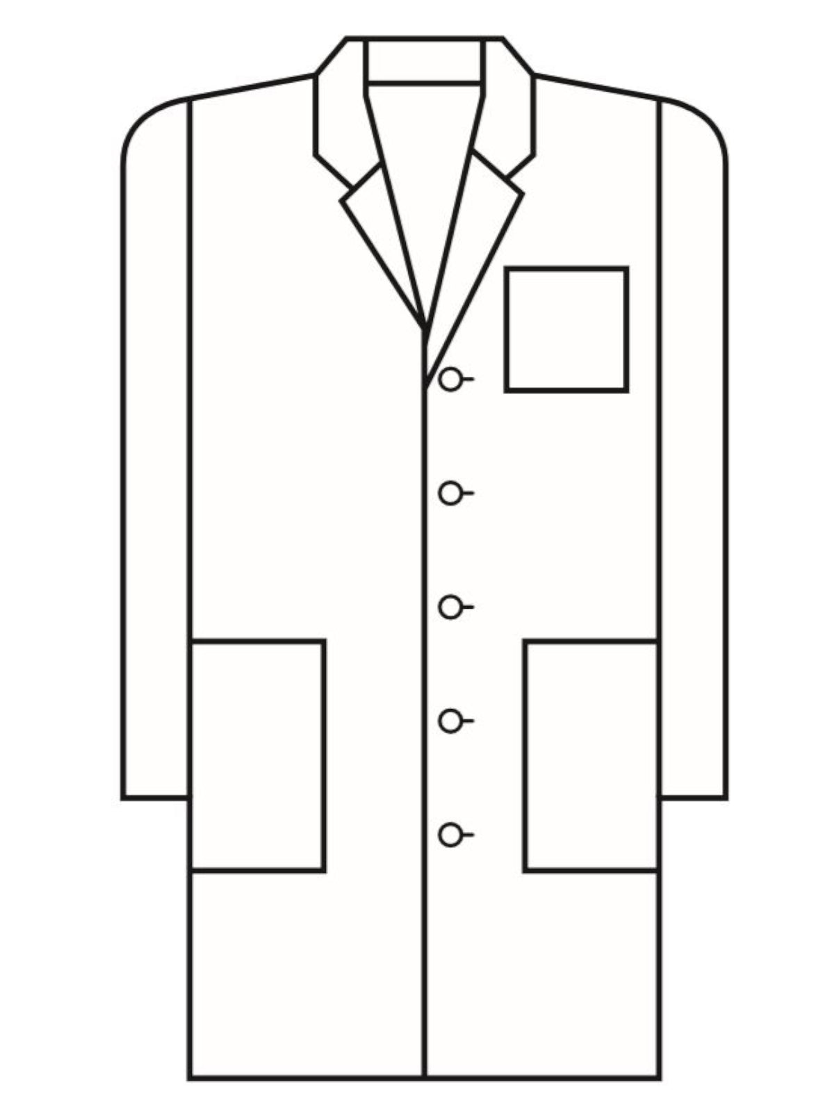 Men's Three-Pocket 38" Full-Length Lab Coat