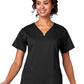 Women's 2-Pocket Ventral V-Neck Top - 15200 - Black
