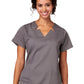 Women's 2-Pocket Notch Top - 15201 - Pewter