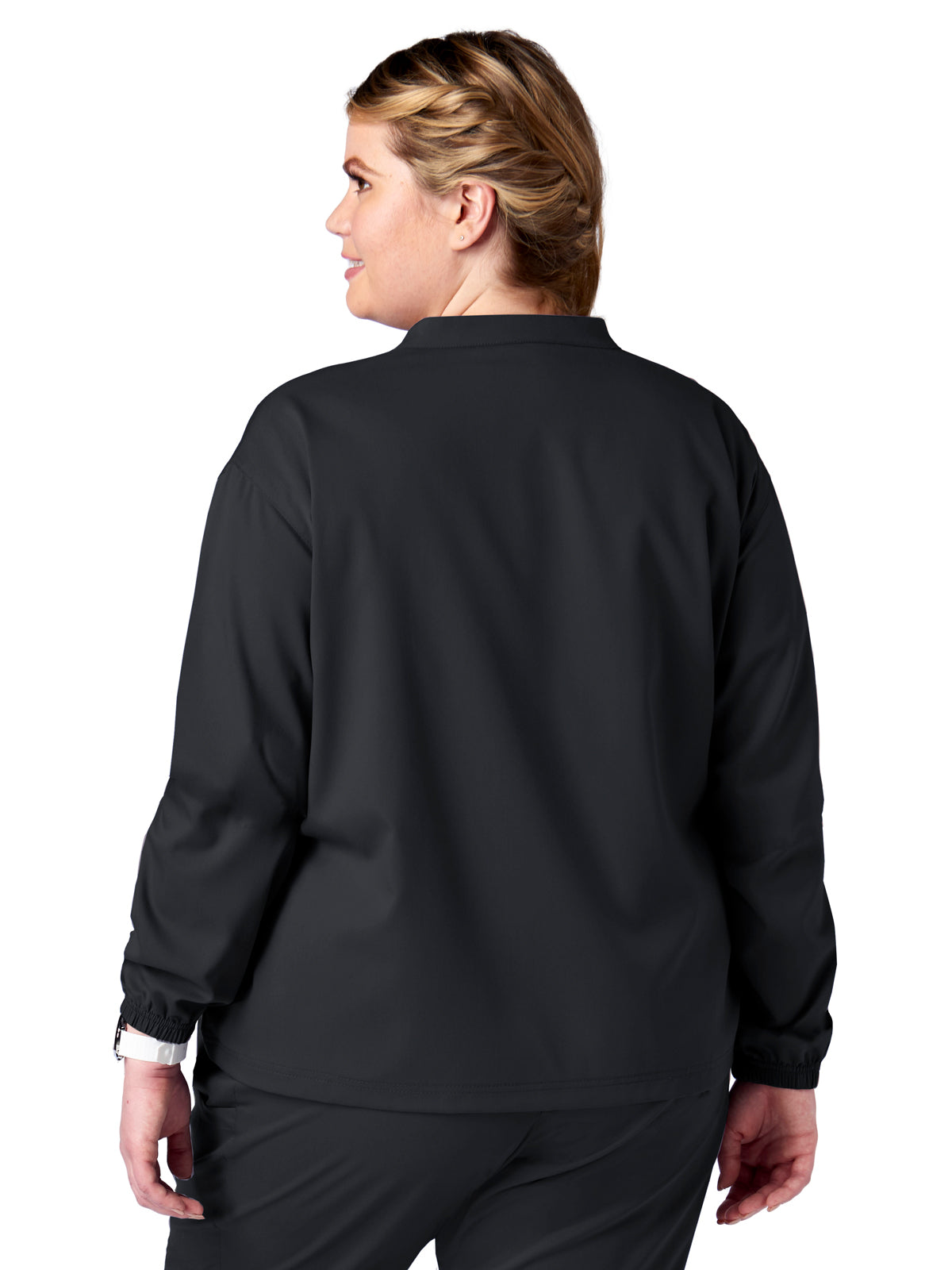 Unisex 2-Pocket Zip Front Scrub Jacket