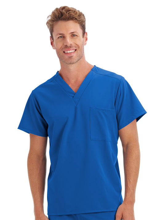 Unisex 1-Pocket V-Neck Top - 2200 - Royal Blue