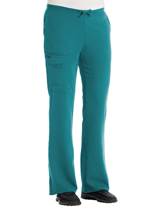 Women's 2-Pocket Elastic Waist Pant - 2249 - Teal
