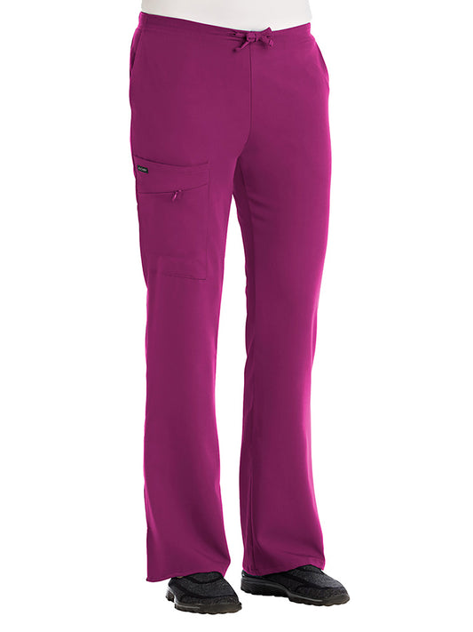 Women's 2-Pocket Elastic Waist Pant - 2249 - Plumberry/Wine