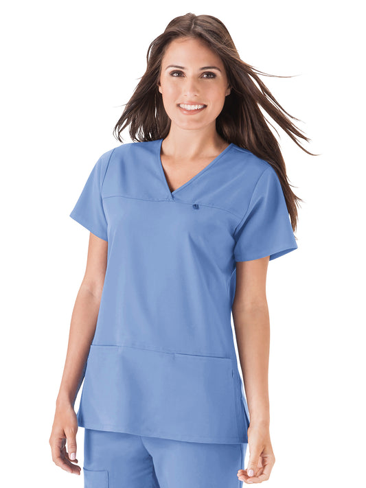 Women's 4-Pocket Highcross Neck Scrub Top