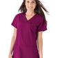 Women's 4-Pocket Highcross Neck Top - 2299 - Plumberry/Wine