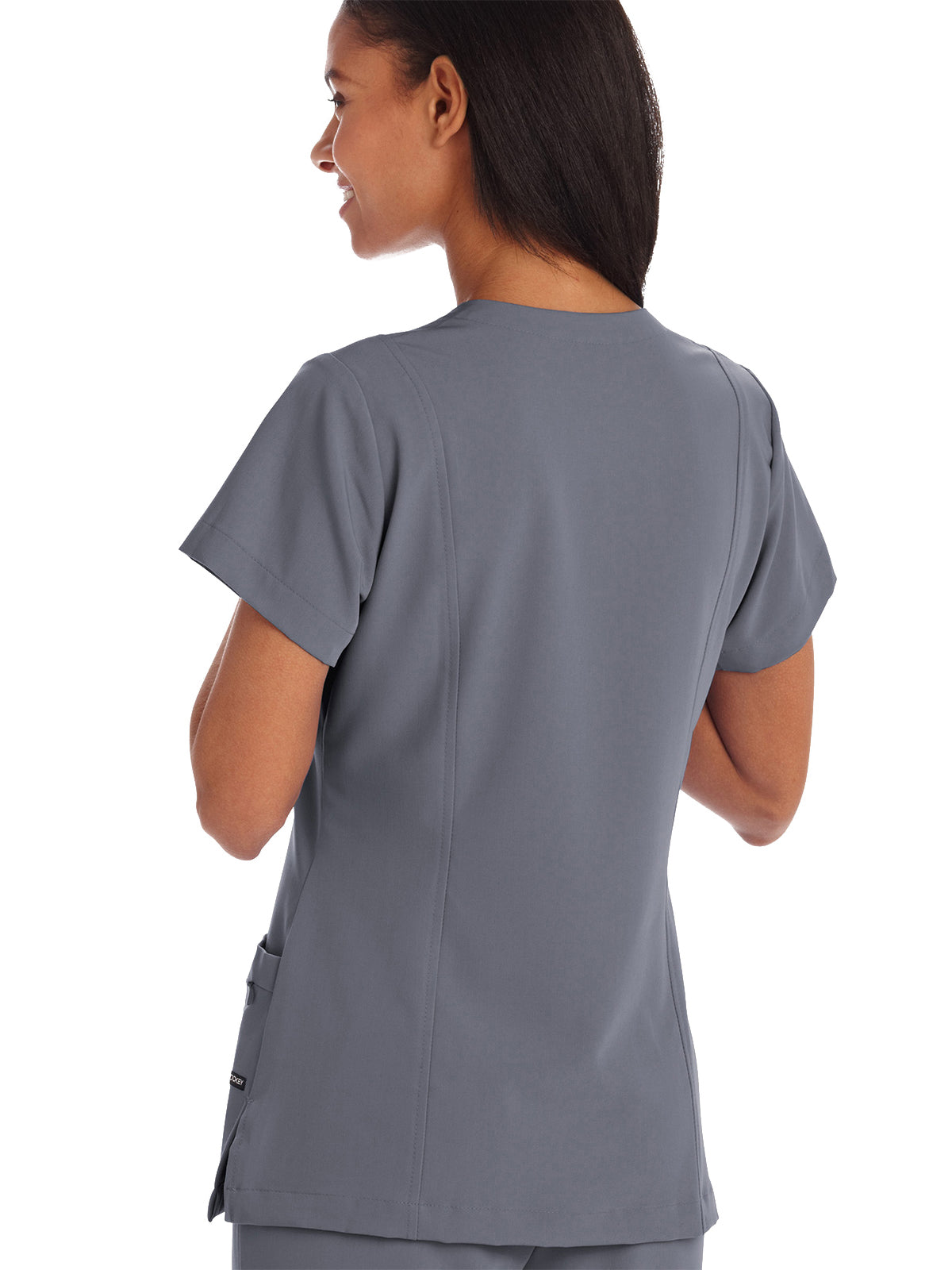 Women's 5-Pocket Mock Wrap Scrub Top