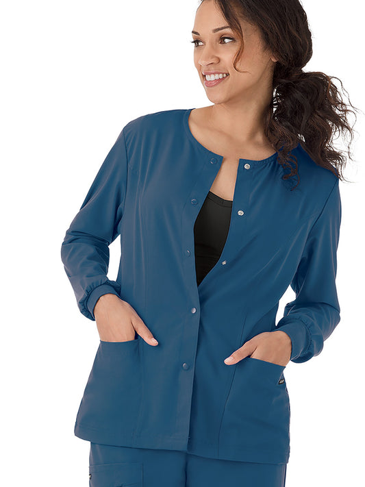 Women's 3-Pocket Snap Front Jacket - 2356 - Caribbean Blue