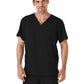 Unisex 4-Pocket V-Neck Top - 2371 - Black