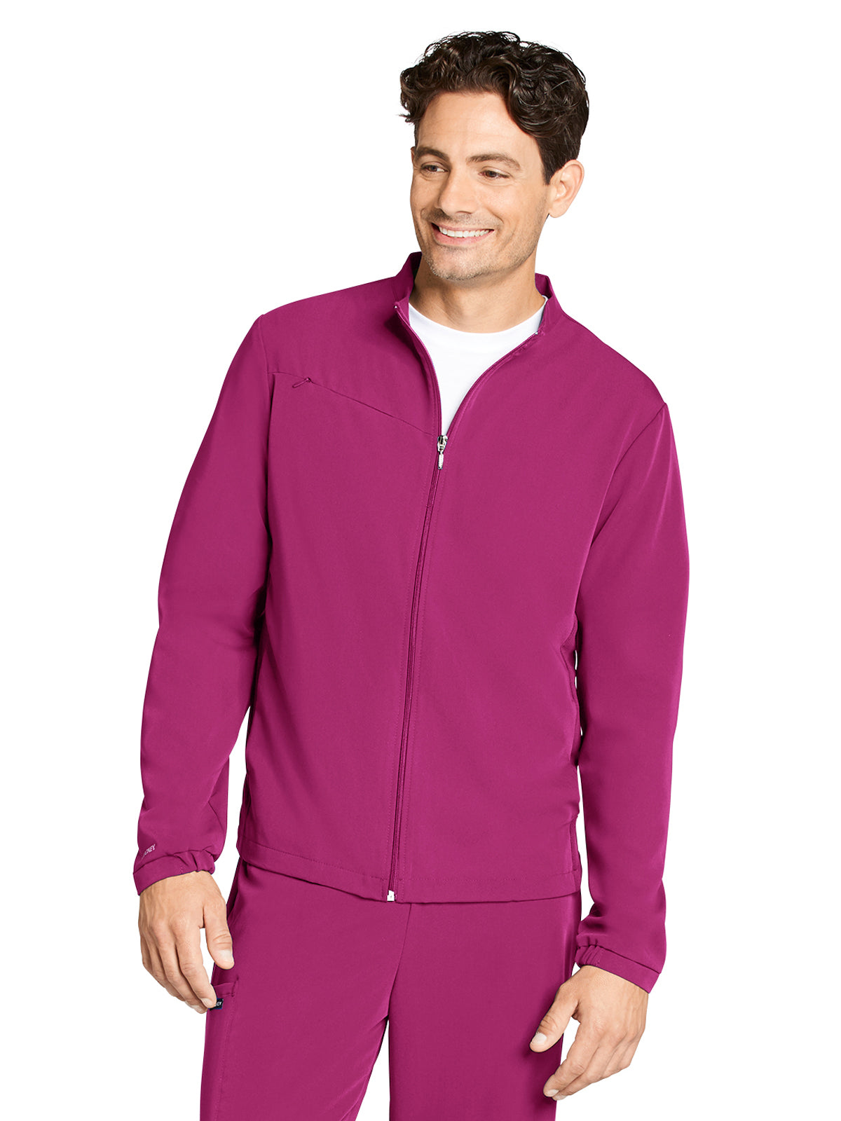 Unisex 3-Pocket Zip Front Jacket - 2477 - Plumberry/Wine