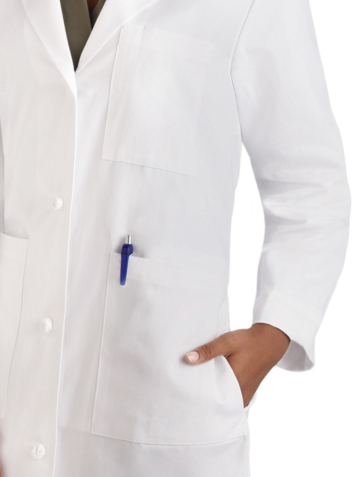 Women's Knot Button Five-Pocket 38" iPad® Lab Coat