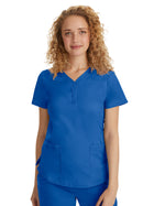 Women's 2-Pocket Jane Triple-Needle Stitching Top - 2167 - Royal