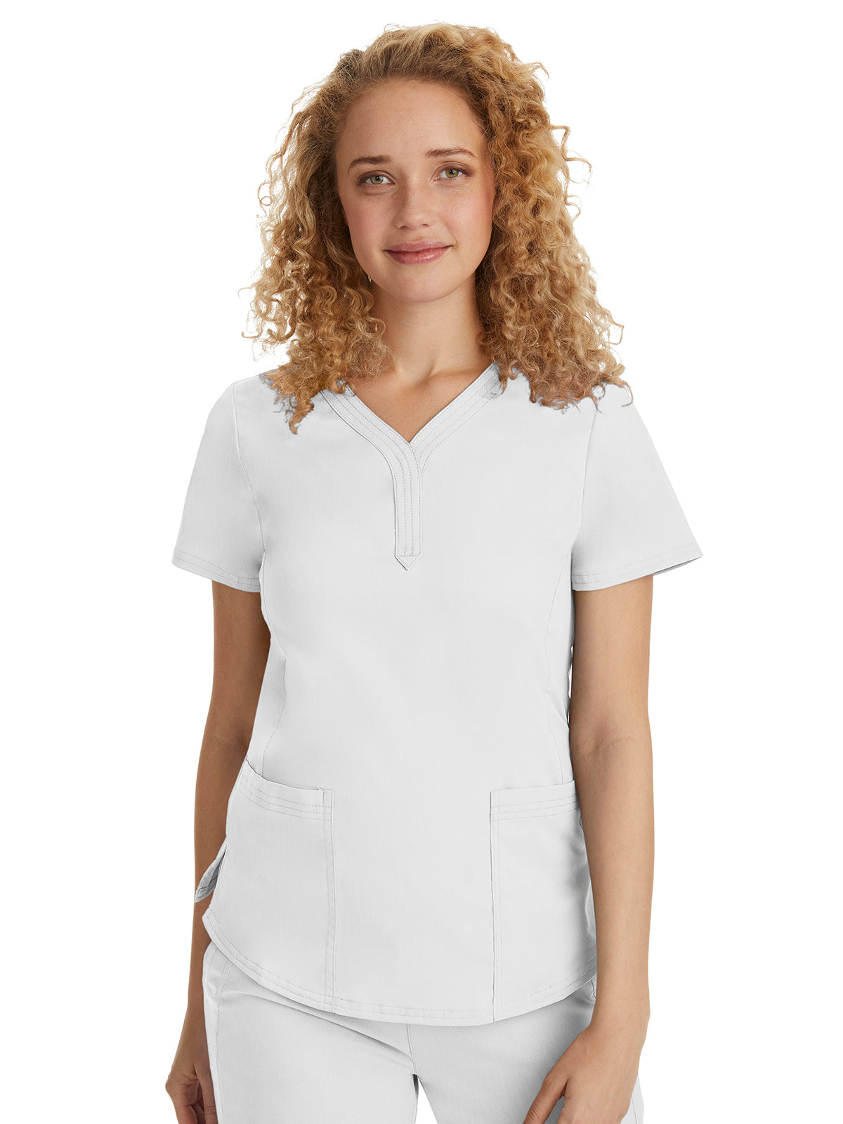 Women's 2-Pocket Jane Triple-Needle Stitching Top