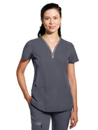 Women's 3-Pocket Sonia V-Neck Top - 2274 - Pewter