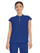 Women's 2-Pocket Sandy Mandarin Collar Top - 2286 - Galaxy Blue