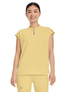 Women's 2-Pocket Sandy Mandarin Collar Top - 2286 - Sunray Yellow