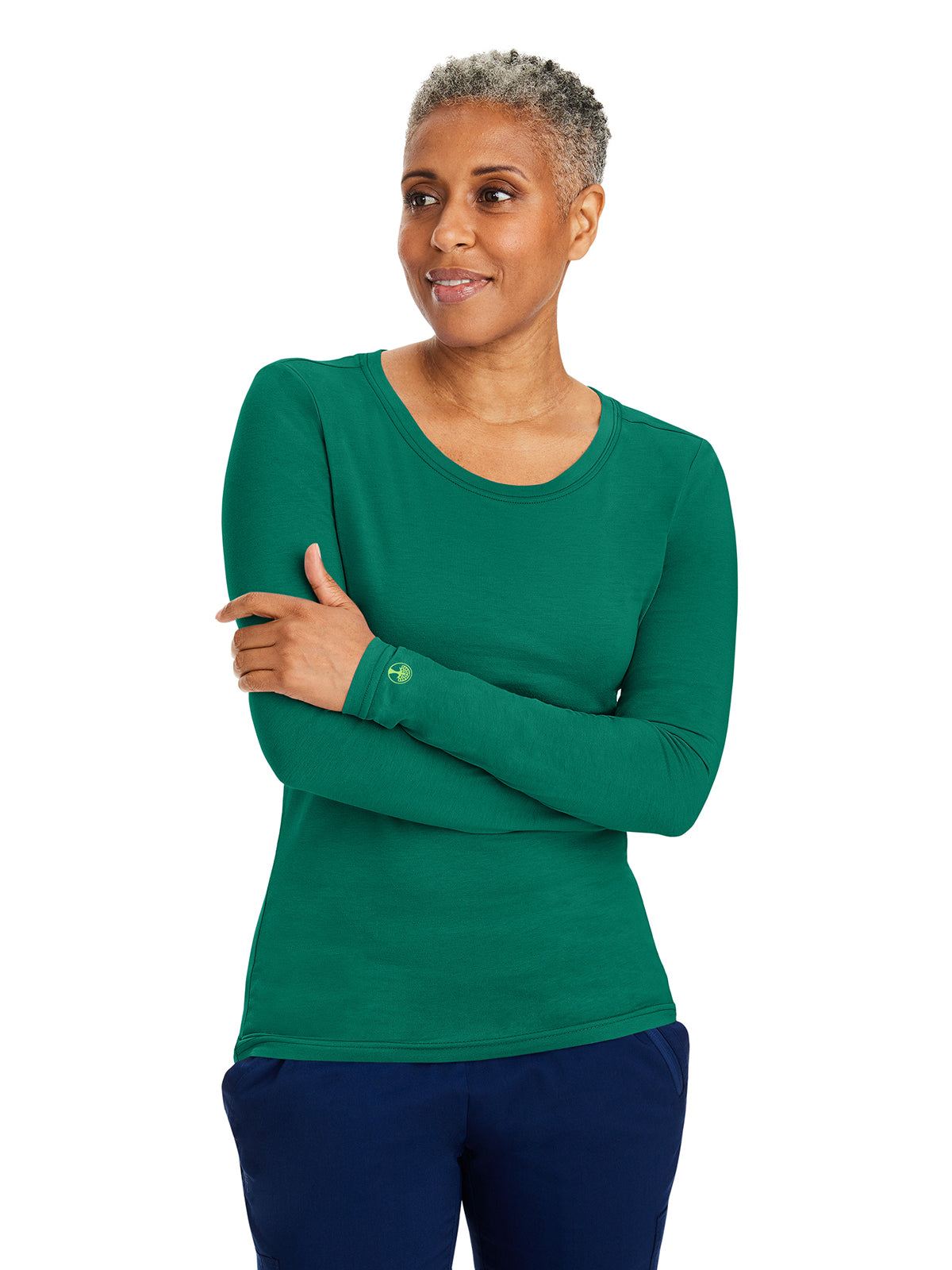 Women's Pocketless Melissa Long Sleeve Underscrub Tee - 5047 - Hunter