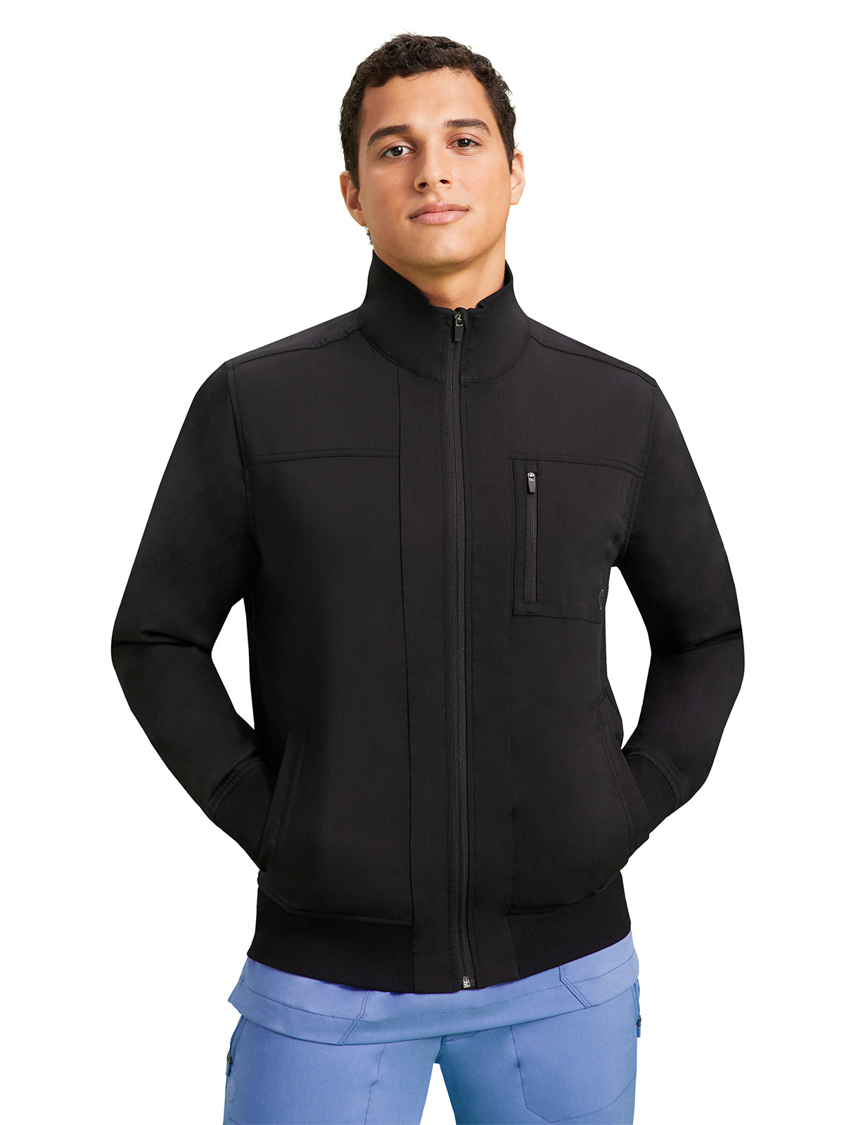 Men's Rib-Knit Scrub Jacket