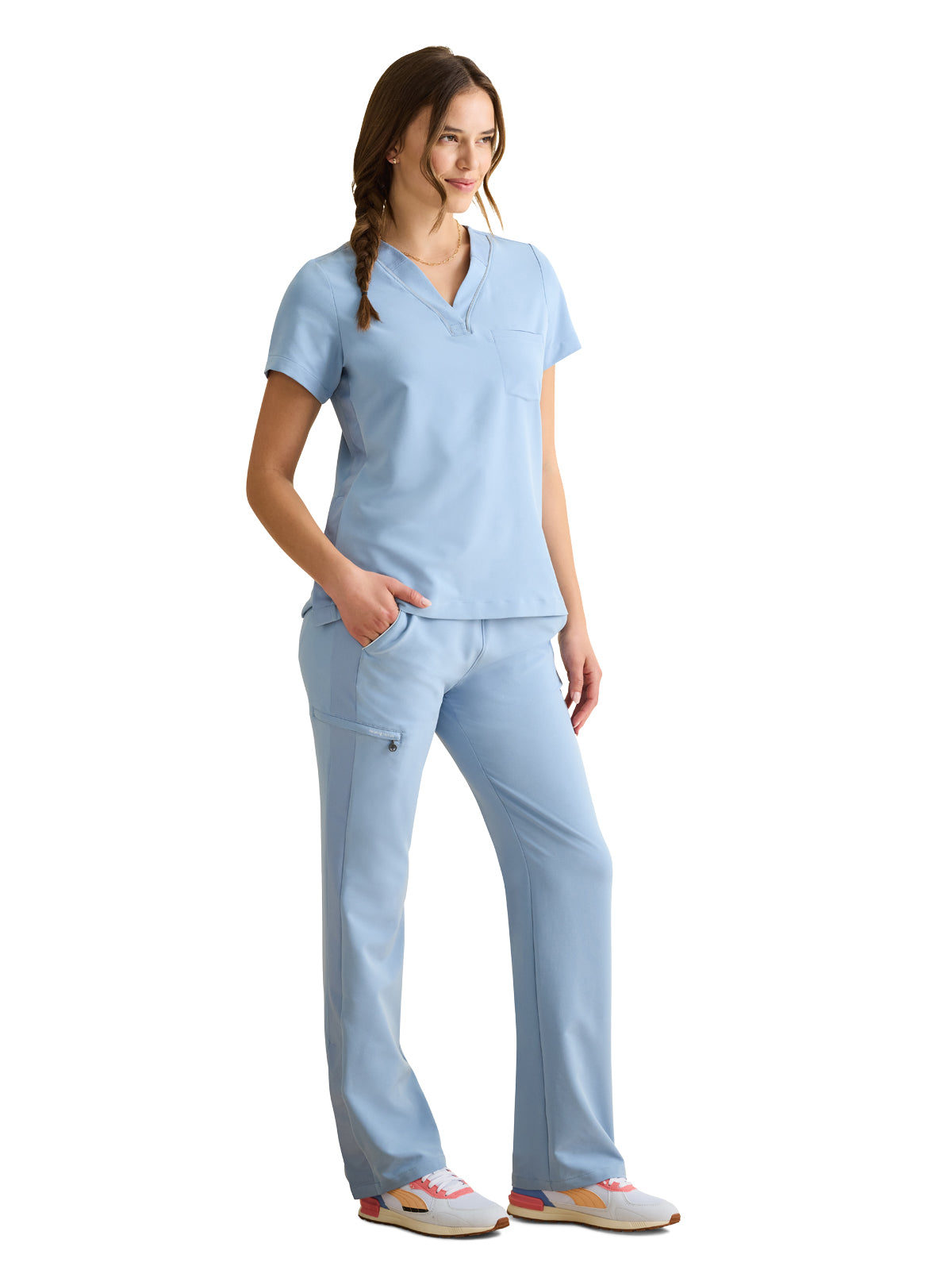 Women's 1-Pocket V-Neck Scrub Top