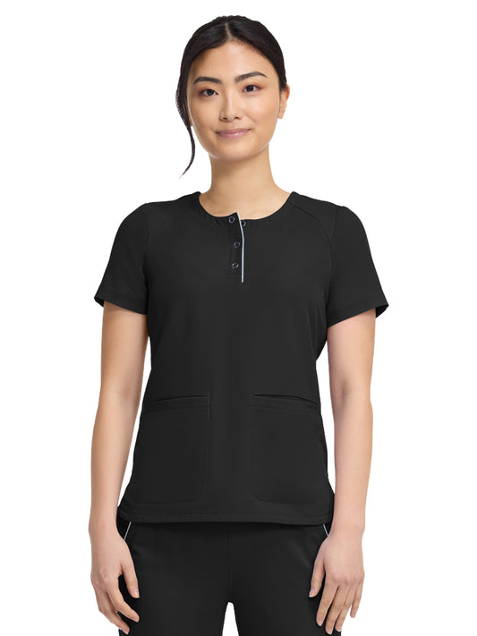 Women's 3-Pocket Crew Neck Top - 702 - Black