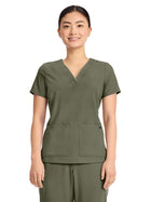 Women's 3-Pocket Y-Neck Top - 751 - Olive