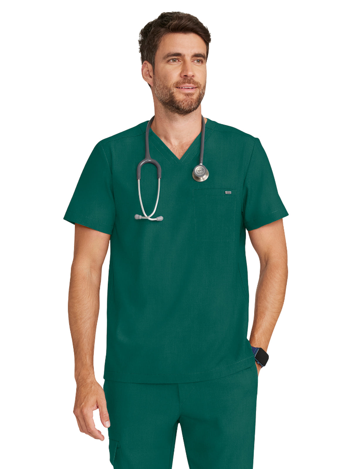 Men's 1-Pocket V-Neck Top - 758 - Hunter