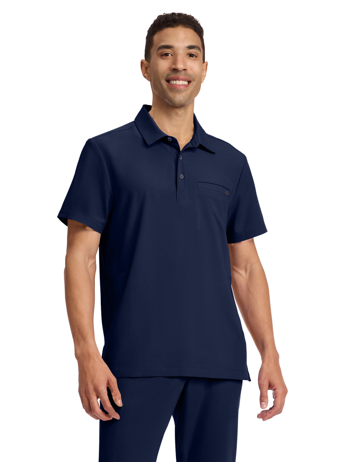 Men's 3-Pocket Polo Collar Top - 759 - Navy