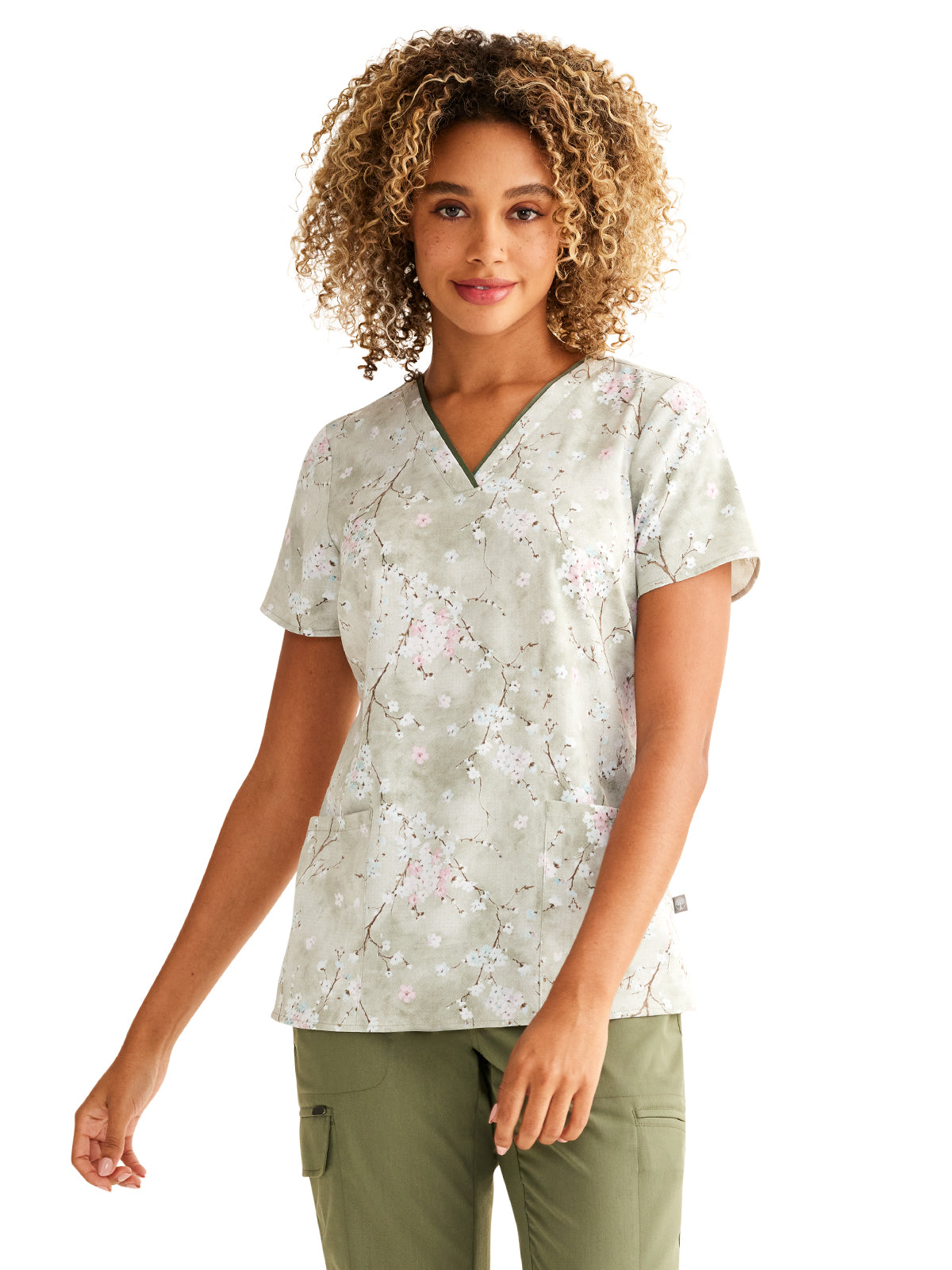 Women's 3-Pocket V-Neck Scrub Top