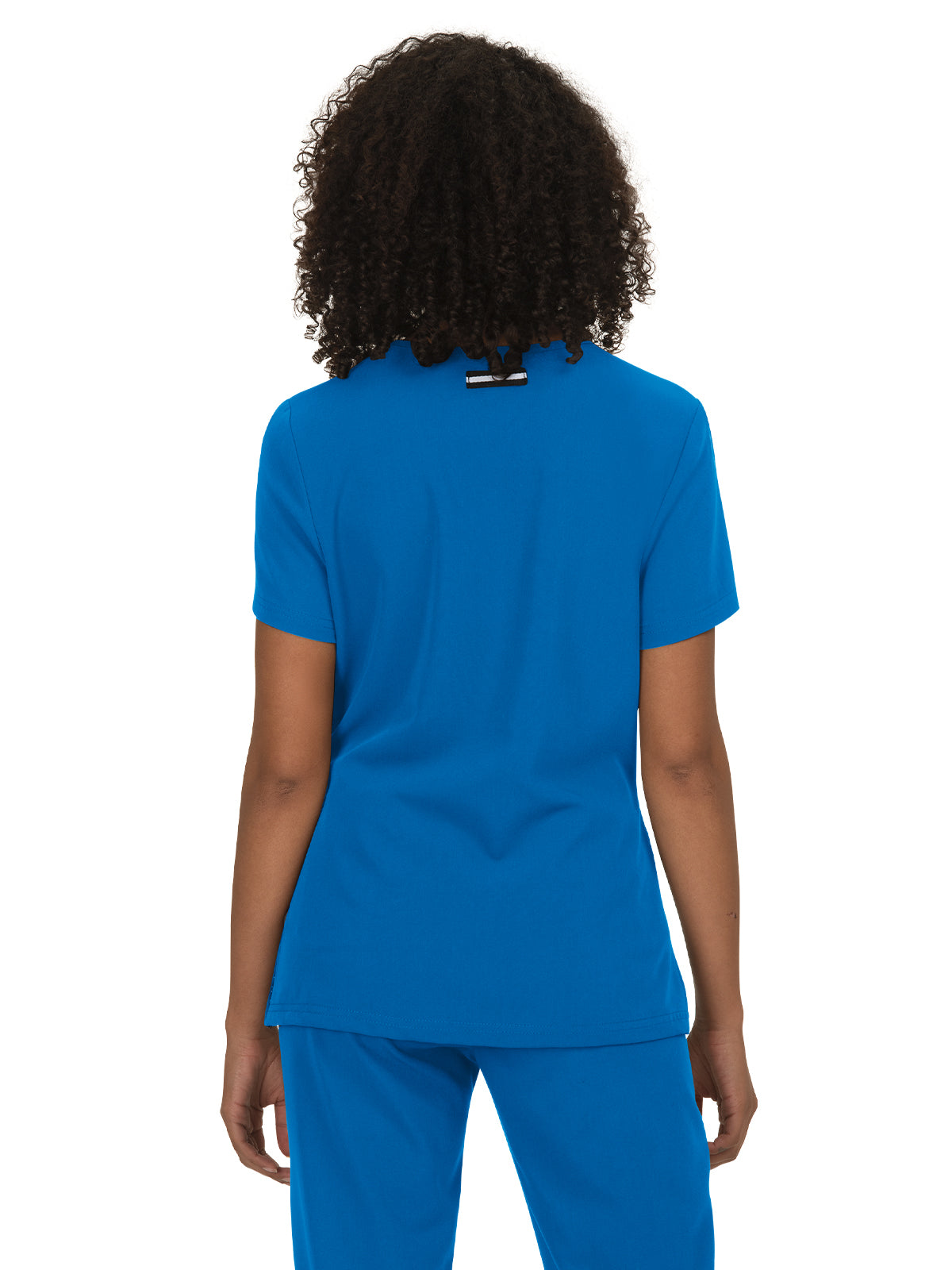 Women's 3-Pocket Zipper-Neck Back in Action Scrub Top