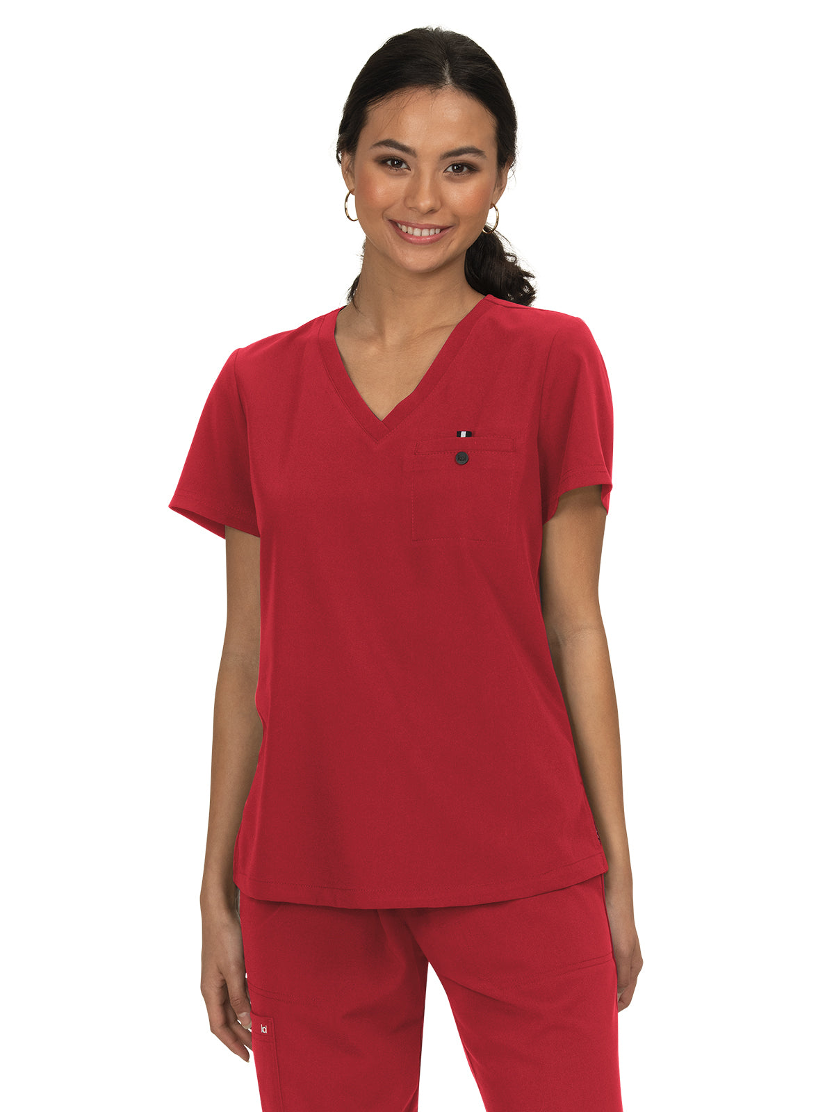 Women's One-Pocket Tuck-In Ready to Work Top - 1010 - Ruby