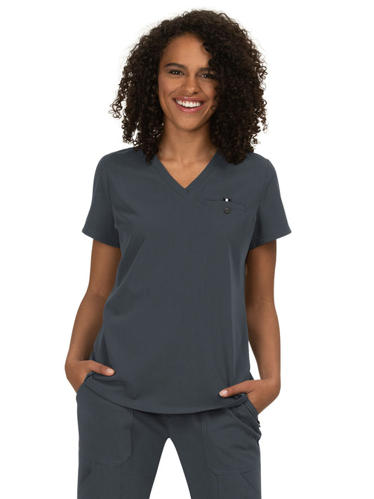 Women's One-Pocket Tuck-In Ready to Work Top - 1010 - Charcoal