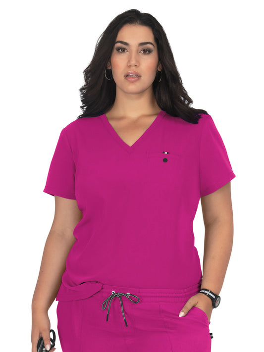 Women's One-Pocket Tuck-In Ready to Work Top - 1010 - Azalea Pink