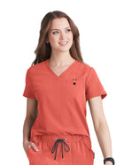 Women's One-Pocket Tuck-In Ready to Work Top - 1010 - Heather Coral