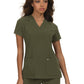 Women's 3-Pocket Wide V-Neck Stretch Hustle and Heart Scrub Top