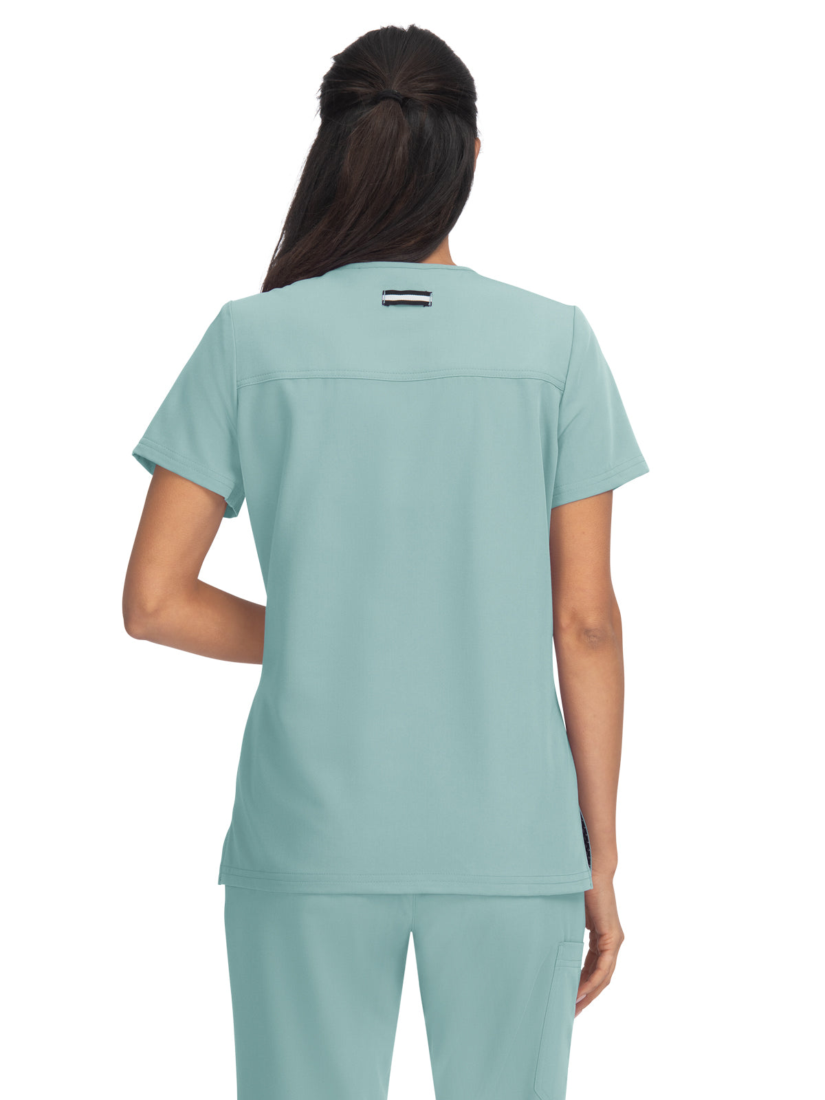 Women's 3-Pocket Wide V-Neck Stretch Hustle and Heart Scrub Top