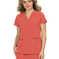 Women's 3-Pocket Wide V-Neck Stretch Hustle and Heart Scrub Top