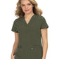 Women's 3-Pocket Wide V-Neck Stretch Hustle and Heart Scrub Top