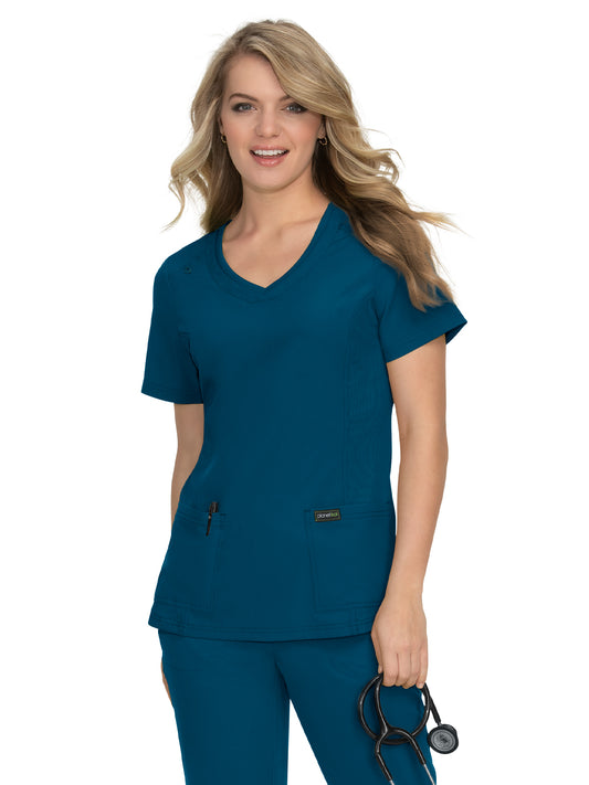 Women's 2-Pocket Eco-Friendly Longevity Scrub Top